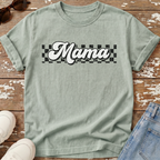 Checkered Mama Distressed T-Shirt