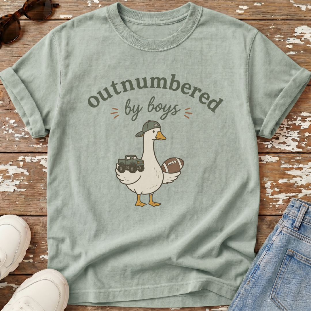 Outnumbered By Boys T-Shirt