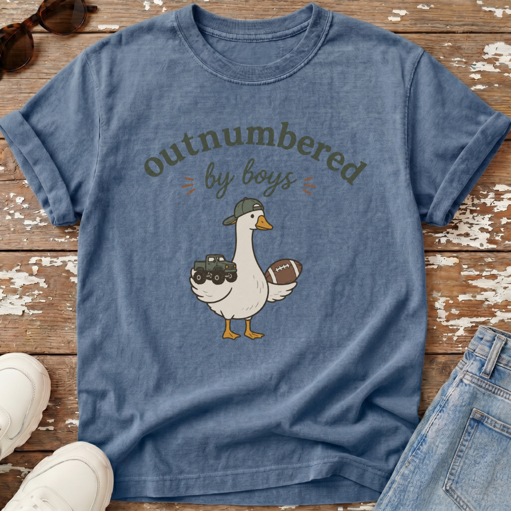Outnumbered By Boys T-Shirt