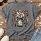 Folk Art Coffee Cup T-Shirt