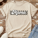 Checkered Mama Distressed T-Shirt
