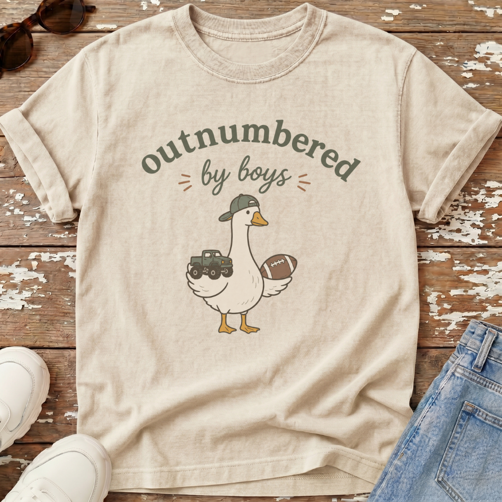 Outnumbered By Boys T-Shirt
