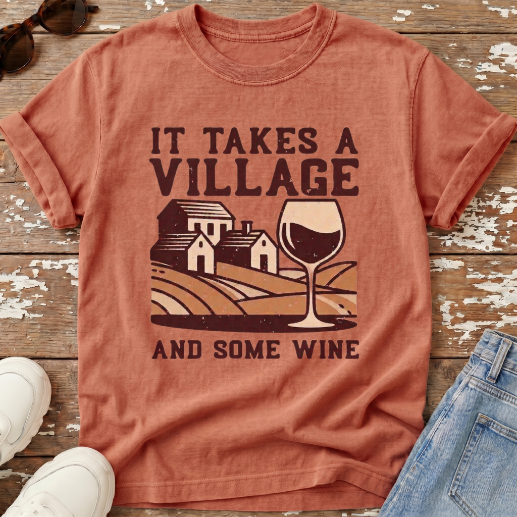 Takes A Village Distressed T-Shirt
