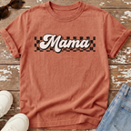 Checkered Mama Distressed T-Shirt