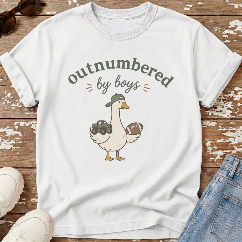 Outnumbered By Boys T-Shirt